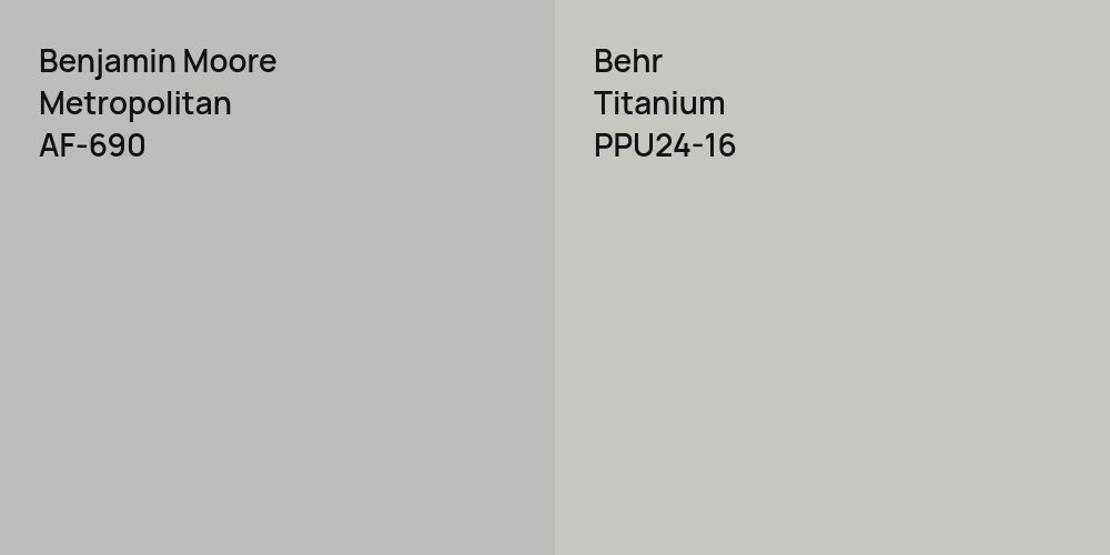 Benjamin Moore Metropolitan vs. Behr Titanium