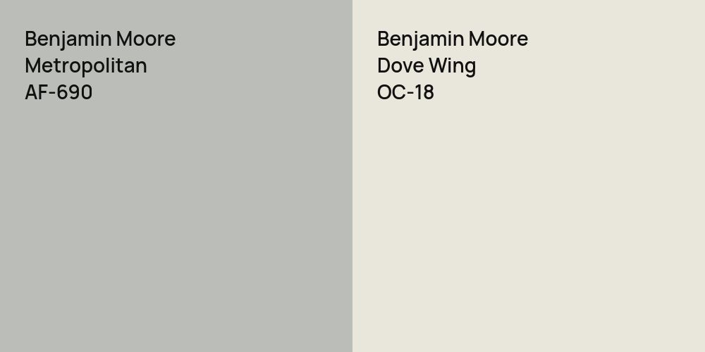 Benjamin Moore Metropolitan vs. Benjamin Moore Dove Wing