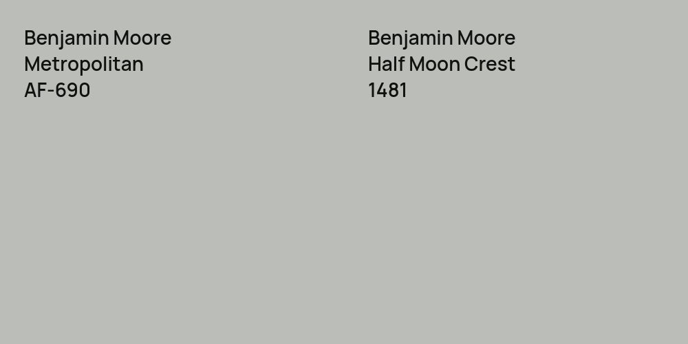 Benjamin Moore Metropolitan vs. Benjamin Moore Half Moon Crest