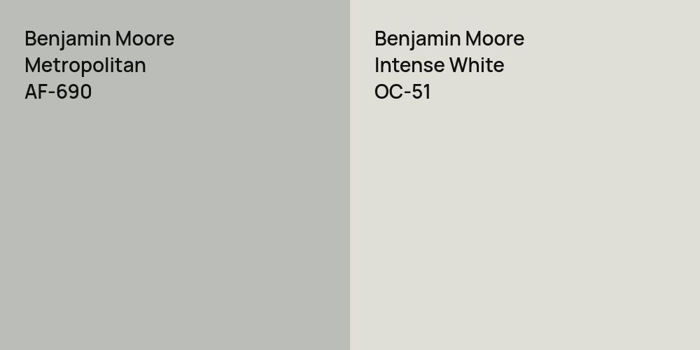 Benjamin Moore Metropolitan vs. Benjamin Moore Intense White