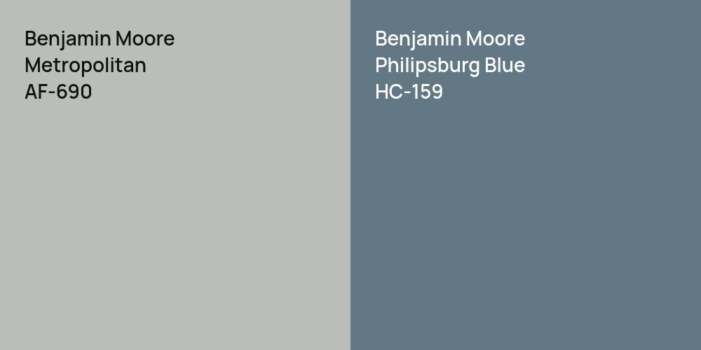 Benjamin Moore Metropolitan vs. Benjamin Moore Philipsburg Blue