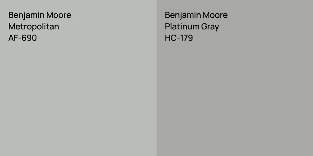 Benjamin Moore Metropolitan vs. Benjamin Moore Platinum Gray