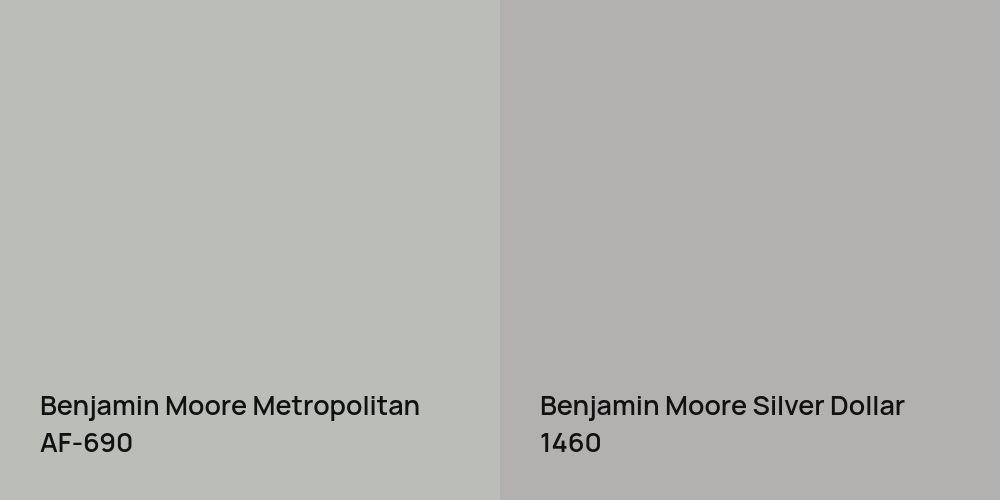 Benjamin Moore Metropolitan vs. Benjamin Moore Silver Dollar