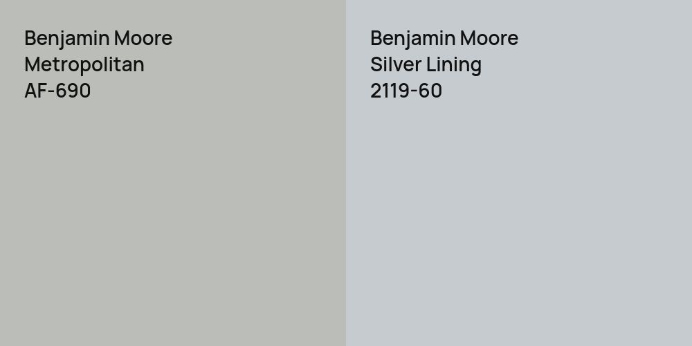 Benjamin Moore Metropolitan vs. Benjamin Moore Silver Lining