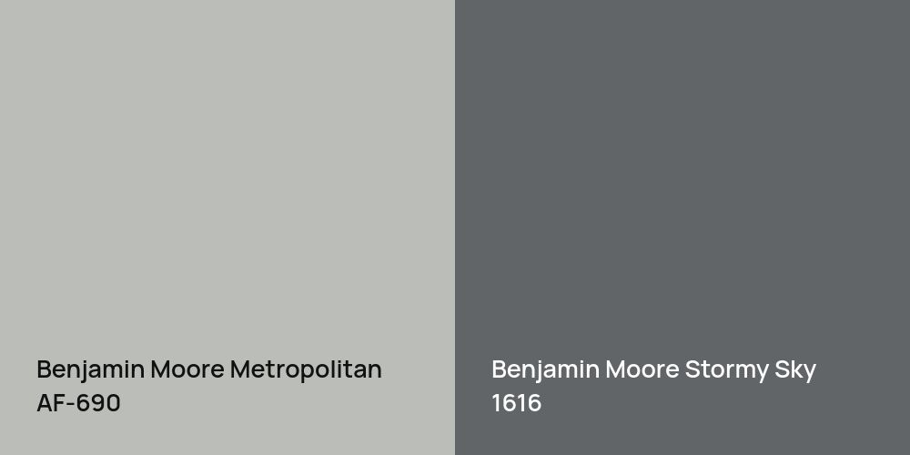 Benjamin Moore Metropolitan vs. Benjamin Moore Stormy Sky