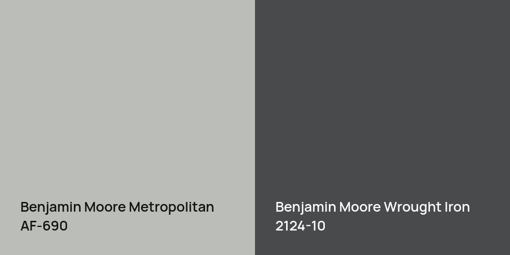 Benjamin Moore Metropolitan vs. Benjamin Moore Wrought Iron