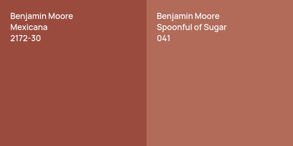 Benjamin Moore Mexicana vs. Benjamin Moore Spoonful of Sugar