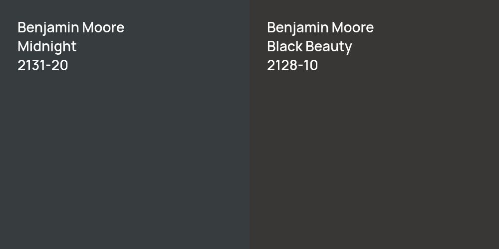 Benjamin Moore Midnight vs. Benjamin Moore Black Beauty