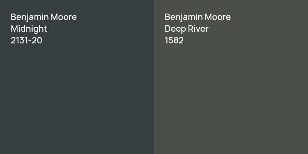 Benjamin Moore Midnight vs. Benjamin Moore Deep River