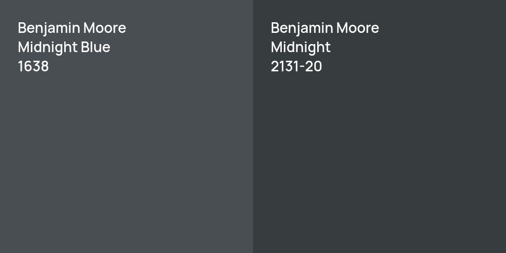 Benjamin Moore Midnight Blue vs. Benjamin Moore Midnight