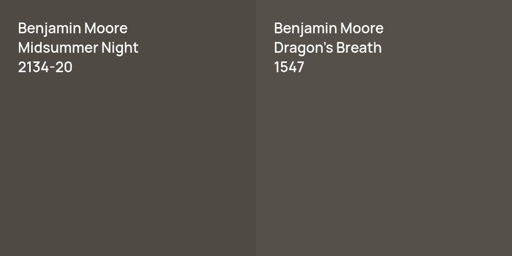 Benjamin Moore Midsummer Night vs. Benjamin Moore Dragon's Breath