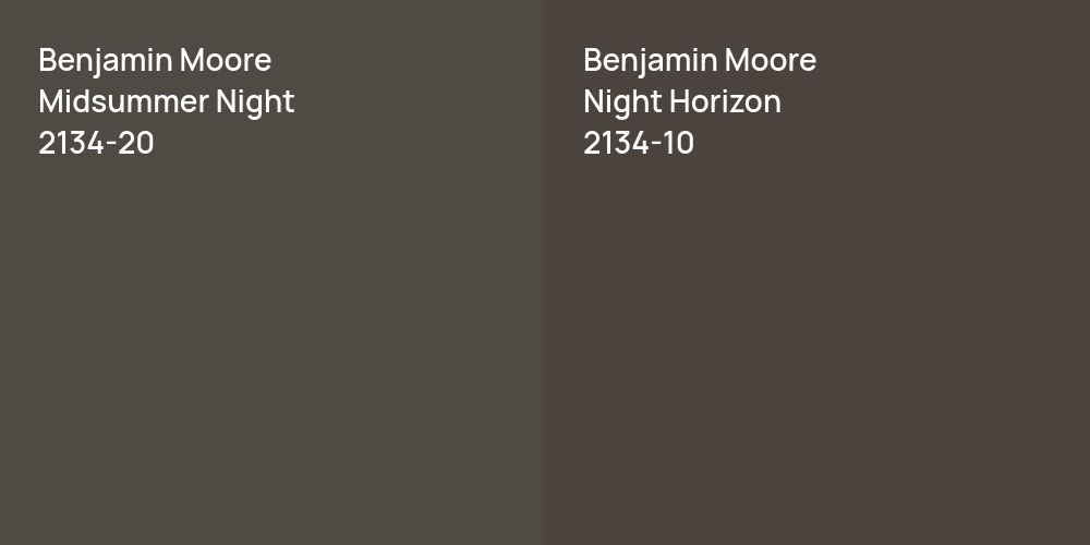 Benjamin Moore Midsummer Night vs. Benjamin Moore Night Horizon