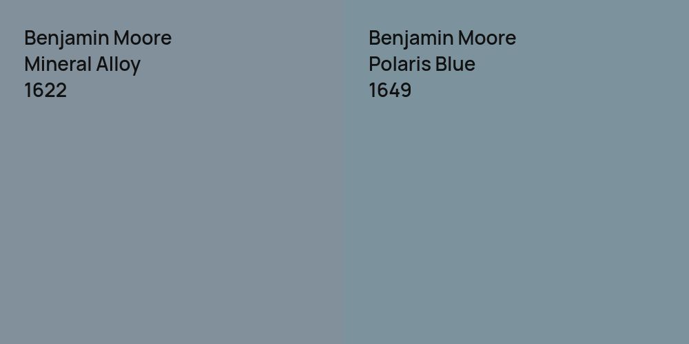 Benjamin Moore Mineral Alloy vs. Benjamin Moore Polaris Blue