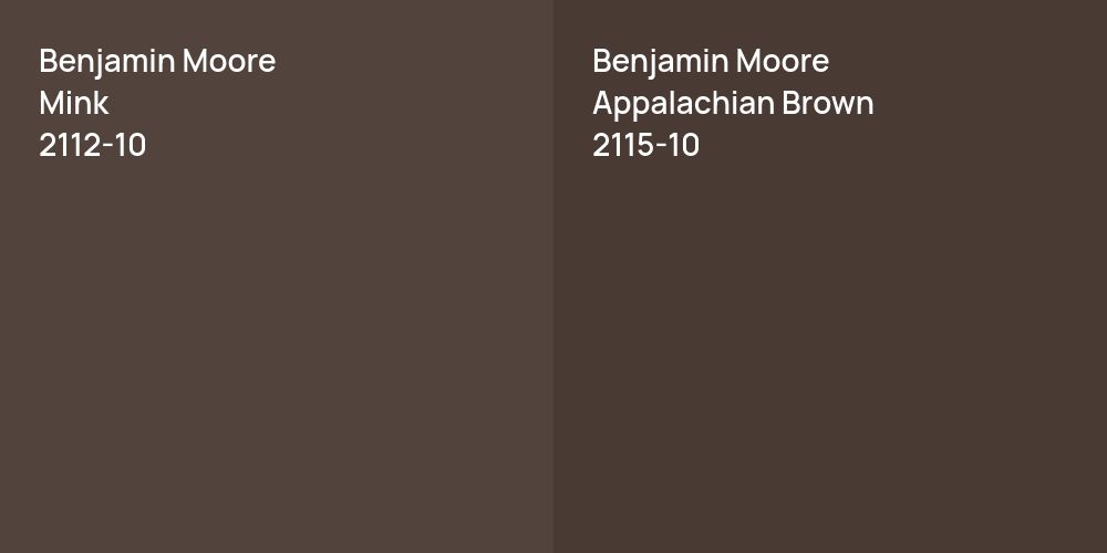 Benjamin Moore Mink vs. Benjamin Moore Appalachian Brown