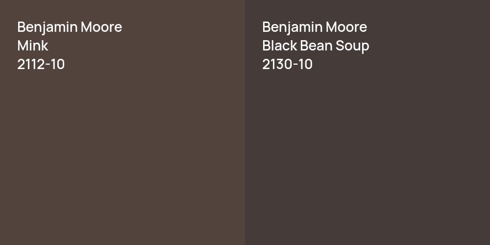 Benjamin Moore Mink vs. Benjamin Moore Black Bean Soup