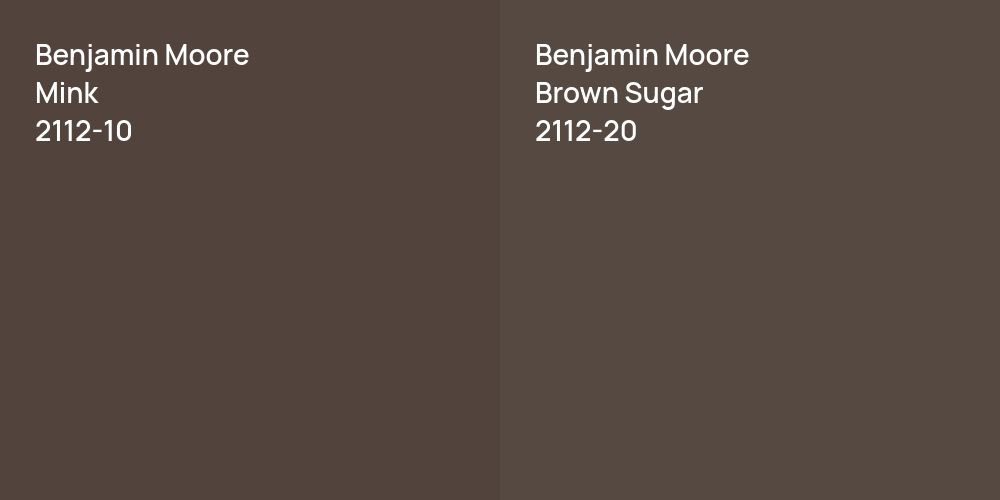 Benjamin Moore Mink vs. Benjamin Moore Brown Sugar