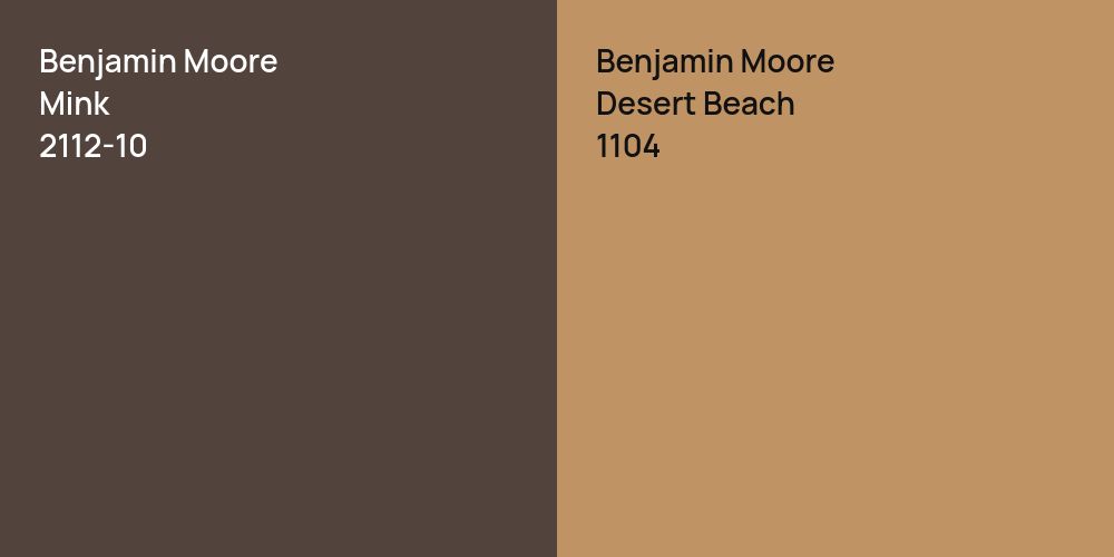 Benjamin Moore Mink vs. Benjamin Moore Desert Beach