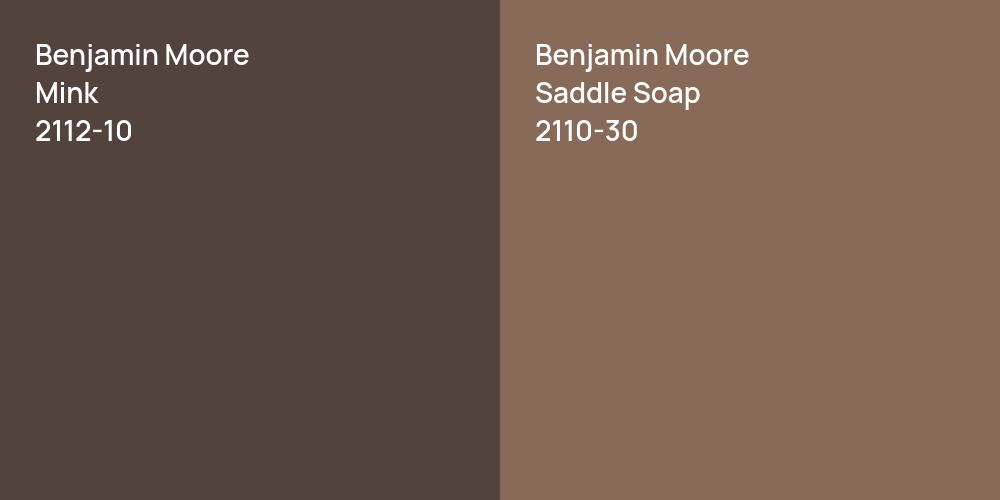 Benjamin Moore Mink vs. Benjamin Moore Saddle Soap