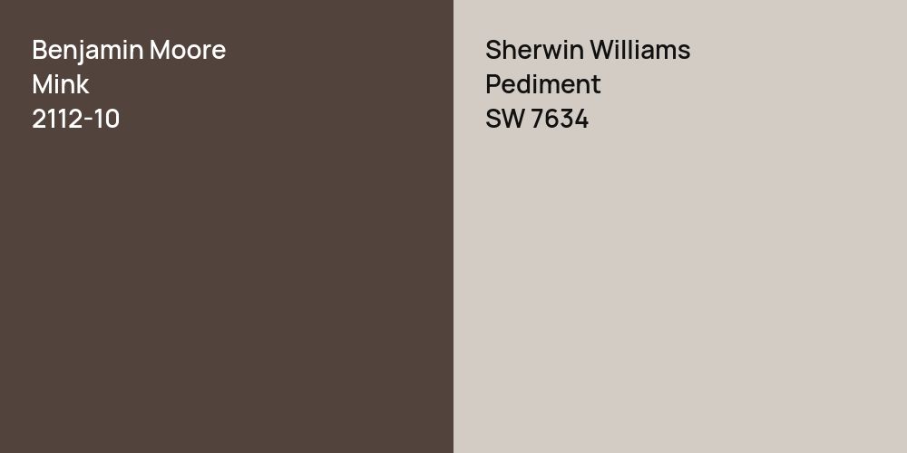 Benjamin Moore Mink vs. Sherwin Williams Pediment