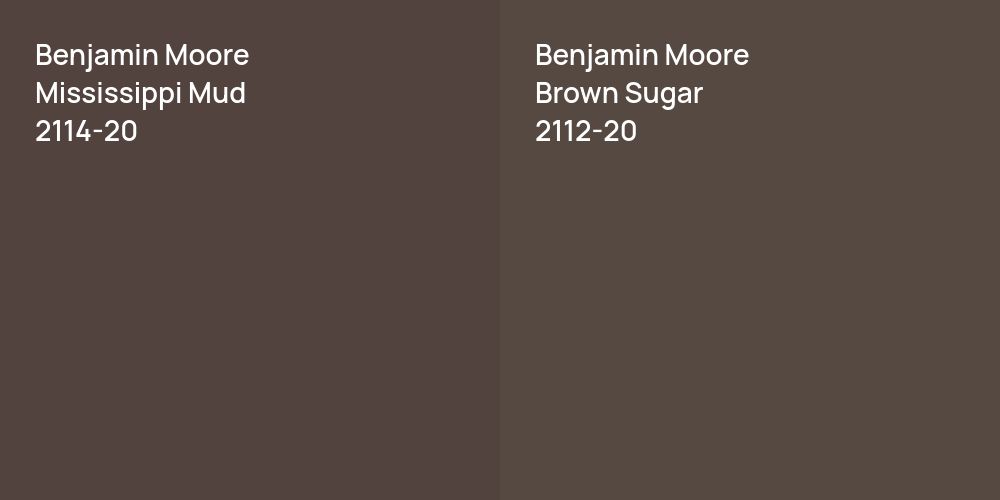 Benjamin Moore Mississippi Mud vs. Benjamin Moore Brown Sugar