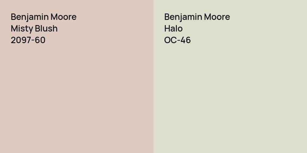 Benjamin Moore Misty Blush vs. Benjamin Moore Halo