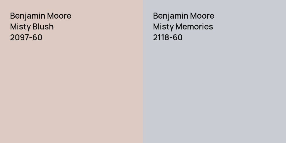 Benjamin Moore Misty Blush vs. Benjamin Moore Misty Memories