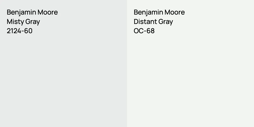 Benjamin Moore Misty Gray vs. Benjamin Moore Distant Gray