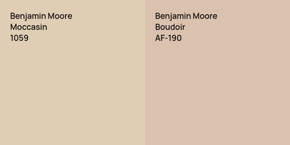 Benjamin Moore Moccasin vs. Benjamin Moore Boudoir