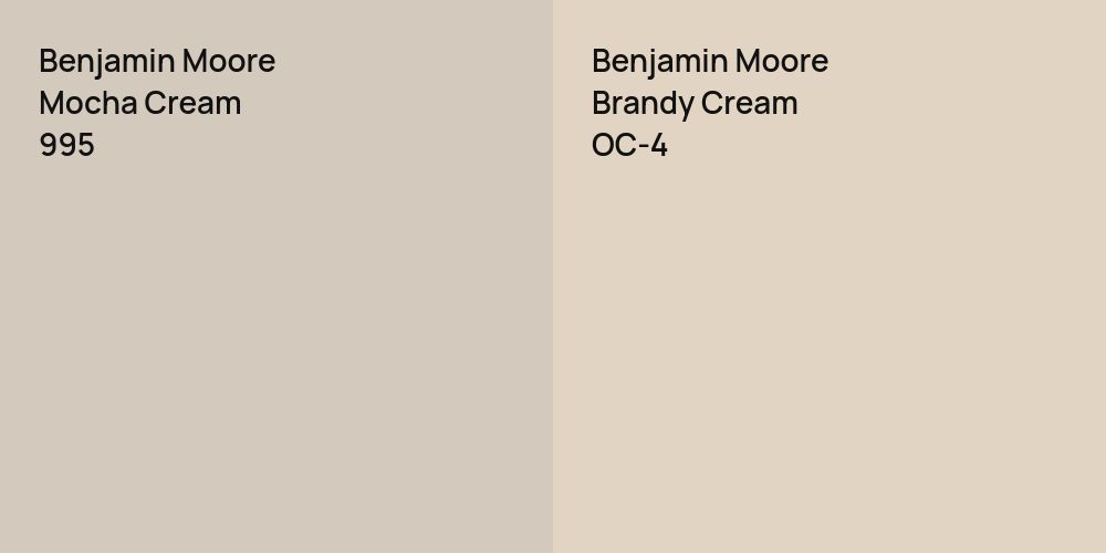 Benjamin Moore Mocha Cream vs. Benjamin Moore Brandy Cream