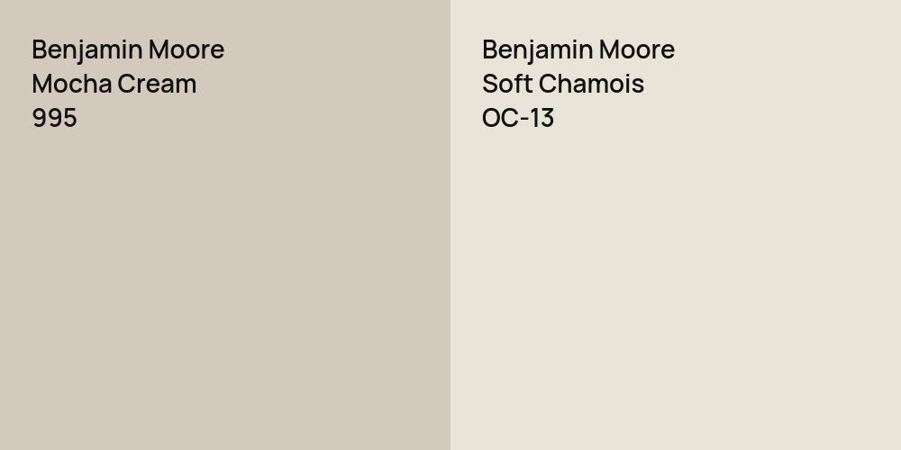 Benjamin Moore Mocha Cream vs. Benjamin Moore Soft Chamois