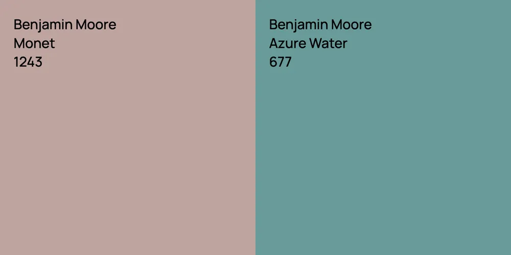 Benjamin Moore Monet vs. Benjamin Moore Azure Water