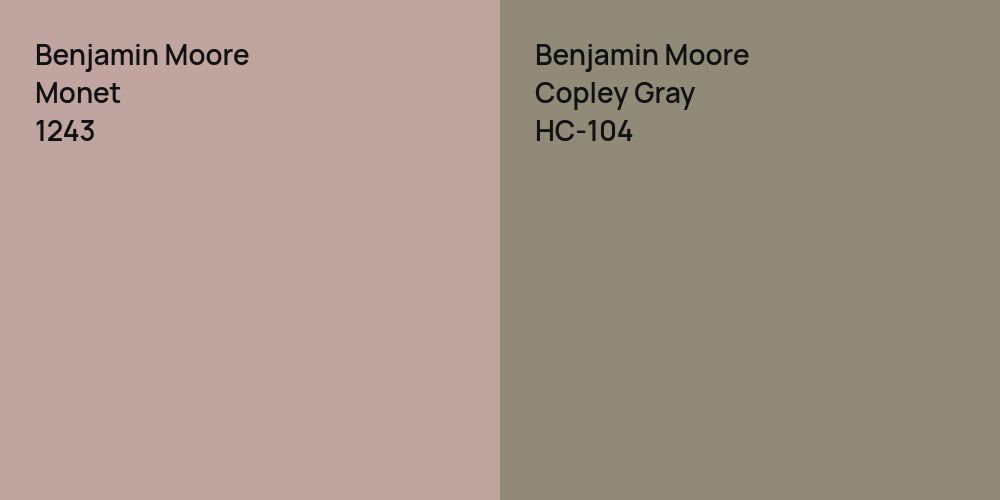 Benjamin Moore Monet vs. Benjamin Moore Copley Gray