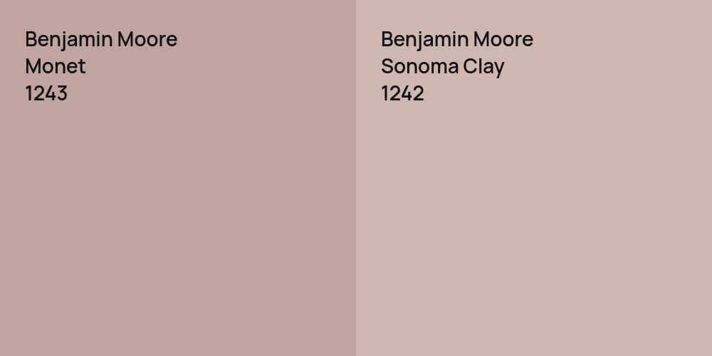 Benjamin Moore Monet vs. Benjamin Moore Sonoma Clay