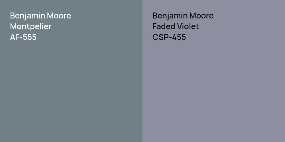 Benjamin Moore Montpelier vs. Benjamin Moore Faded Violet