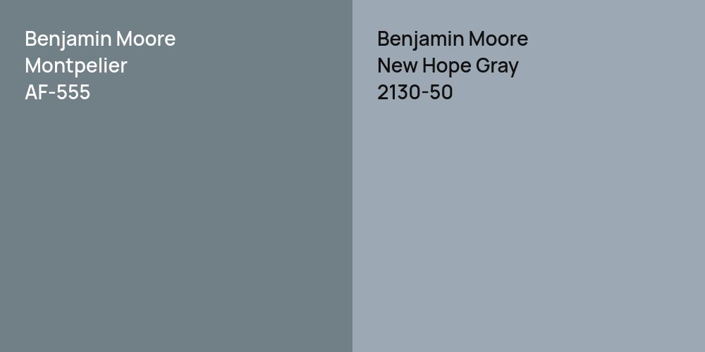 Benjamin Moore Montpelier vs. Benjamin Moore New Hope Gray