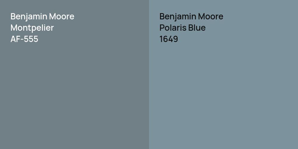 Benjamin Moore Montpelier vs. Benjamin Moore Polaris Blue