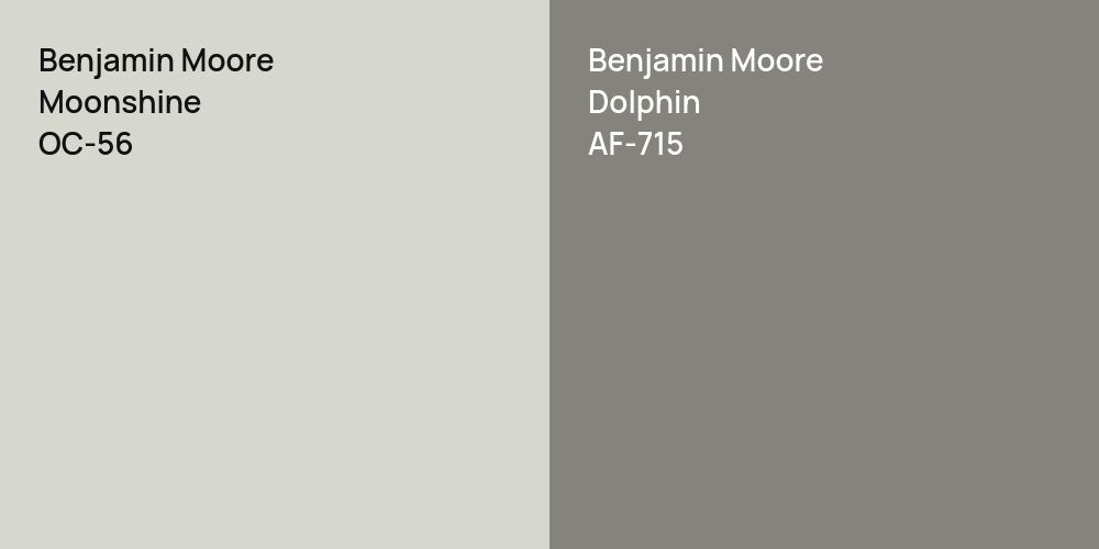 Benjamin Moore Moonshine vs. Benjamin Moore Dolphin