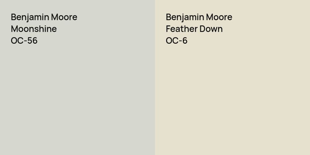 Benjamin Moore Moonshine vs. Benjamin Moore Feather Down