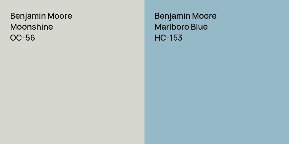 Benjamin Moore Moonshine vs. Benjamin Moore Marlboro Blue