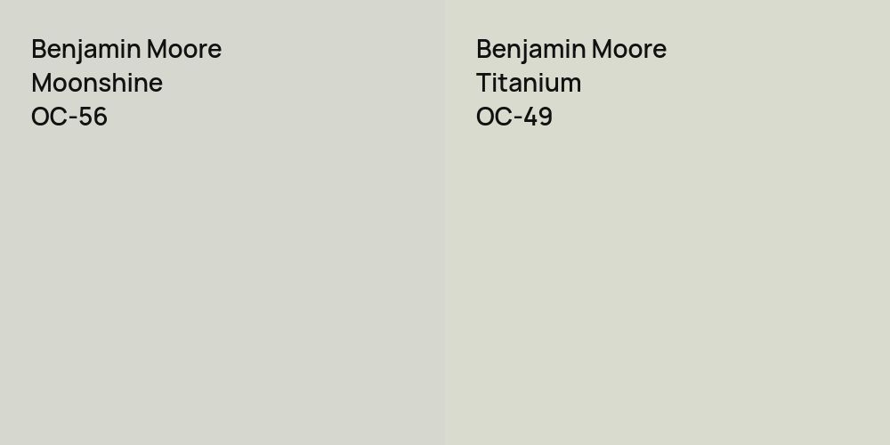 Benjamin Moore Moonshine vs. Benjamin Moore Titanium