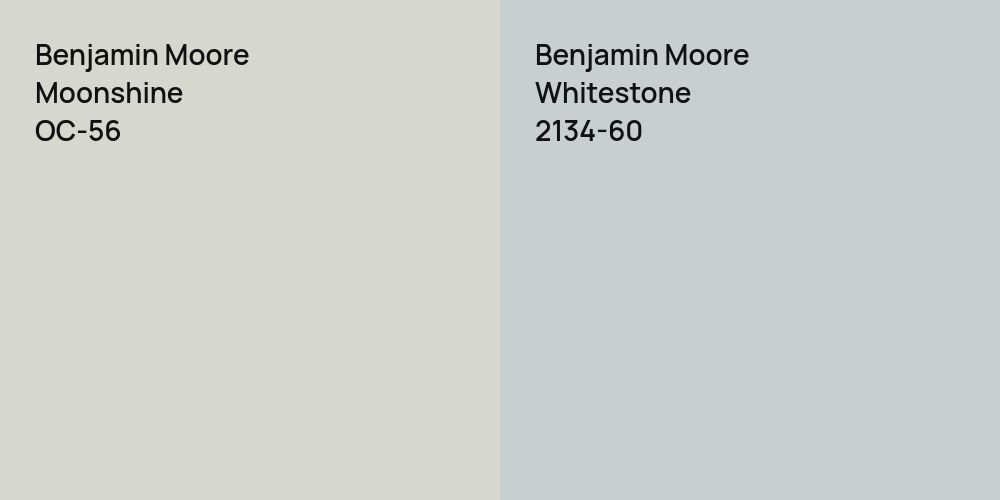 Benjamin Moore Moonshine vs. Benjamin Moore Whitestone