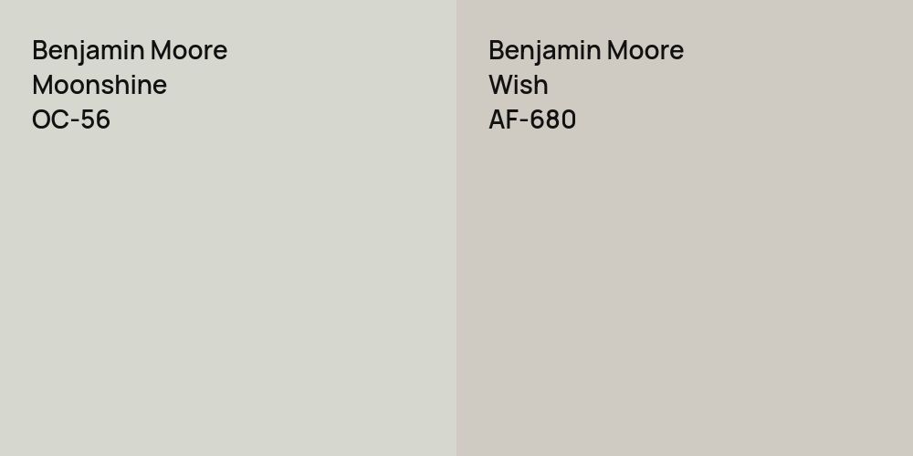 Benjamin Moore Moonshine vs. Benjamin Moore Wish