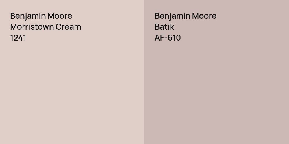 Benjamin Moore Morristown Cream vs. Benjamin Moore Batik