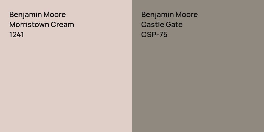 Benjamin Moore Morristown Cream vs. Benjamin Moore Castle Gate