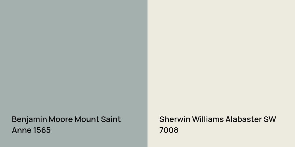 Benjamin Moore Mount Saint Anne vs. Sherwin Williams Alabaster