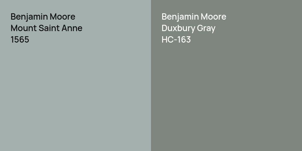 Benjamin Moore Mount Saint Anne vs. Benjamin Moore Duxbury Gray