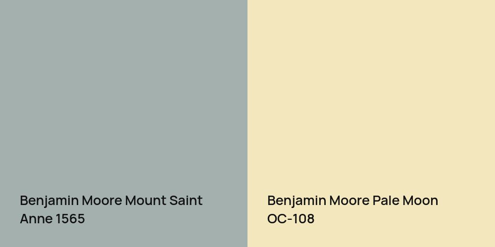 Benjamin Moore Mount Saint Anne vs. Benjamin Moore Pale Moon