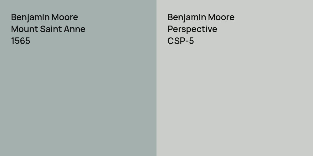 Benjamin Moore Mount Saint Anne vs. Benjamin Moore Perspective