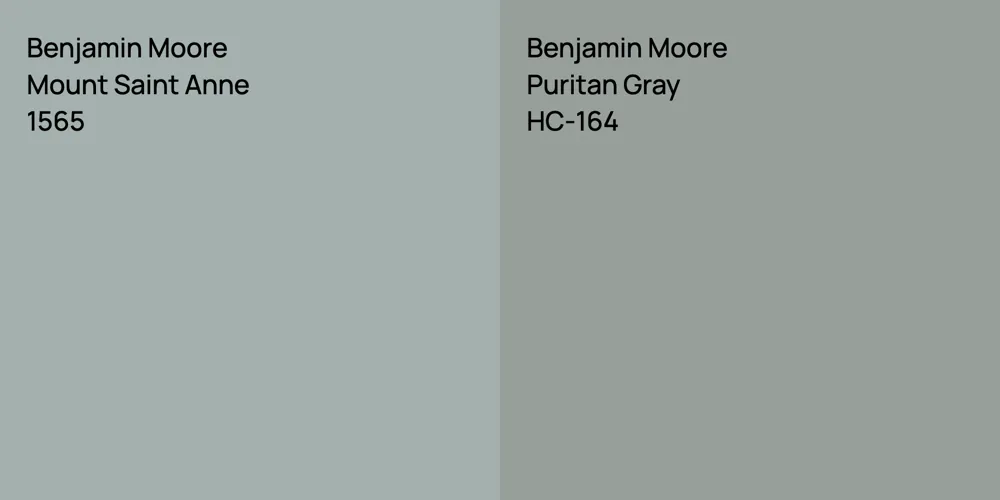 Benjamin Moore Mount Saint Anne vs. Benjamin Moore Puritan Gray