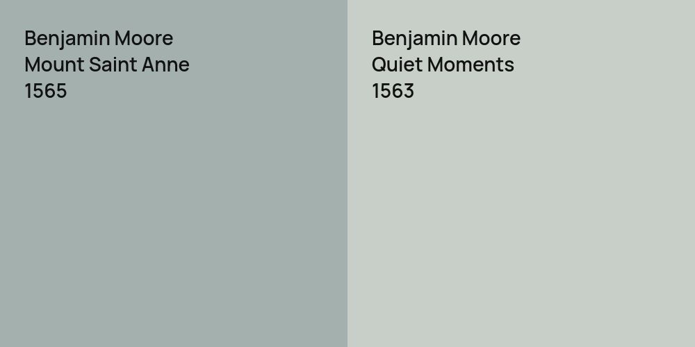 Benjamin Moore Mount Saint Anne vs. Benjamin Moore Quiet Moments